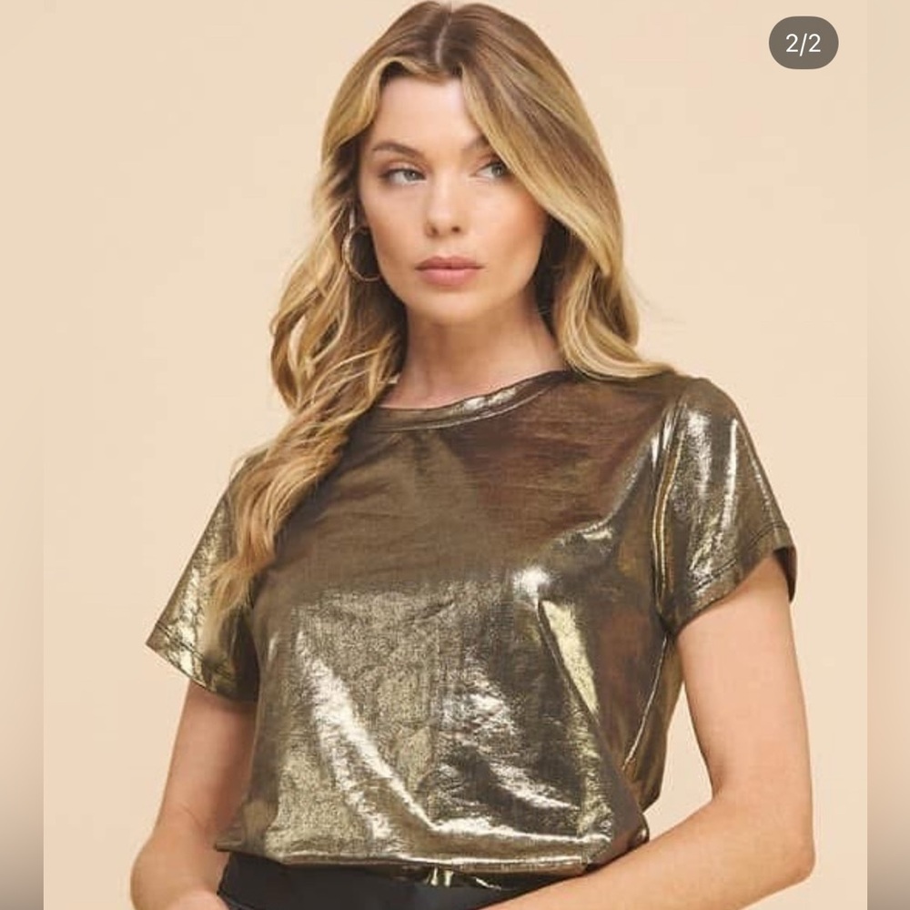 Metallic Bronze Women's Top